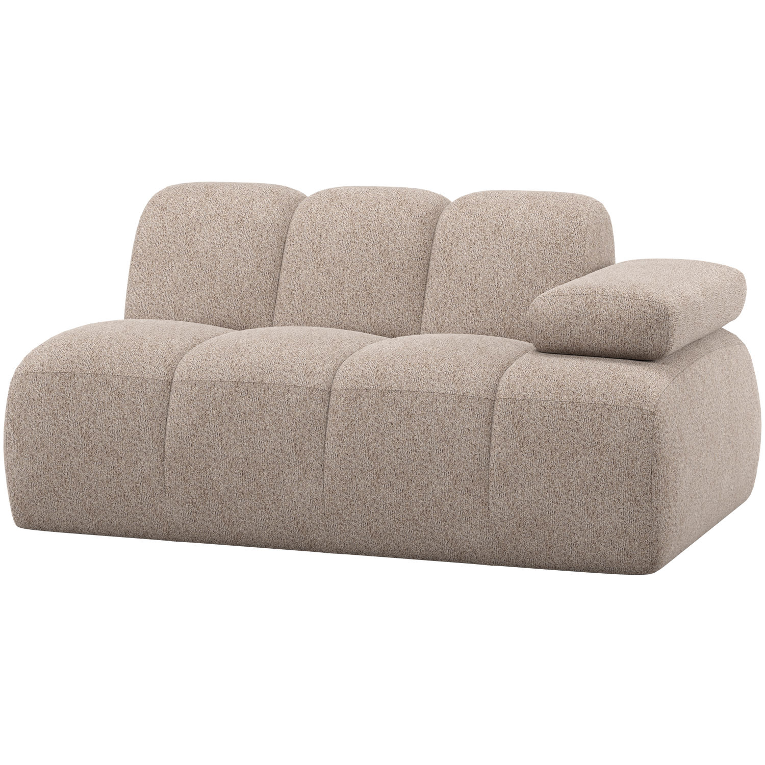Woood Mojo     Pers  Sofa Element     Armlæn  Højre Mørk Sand Uld