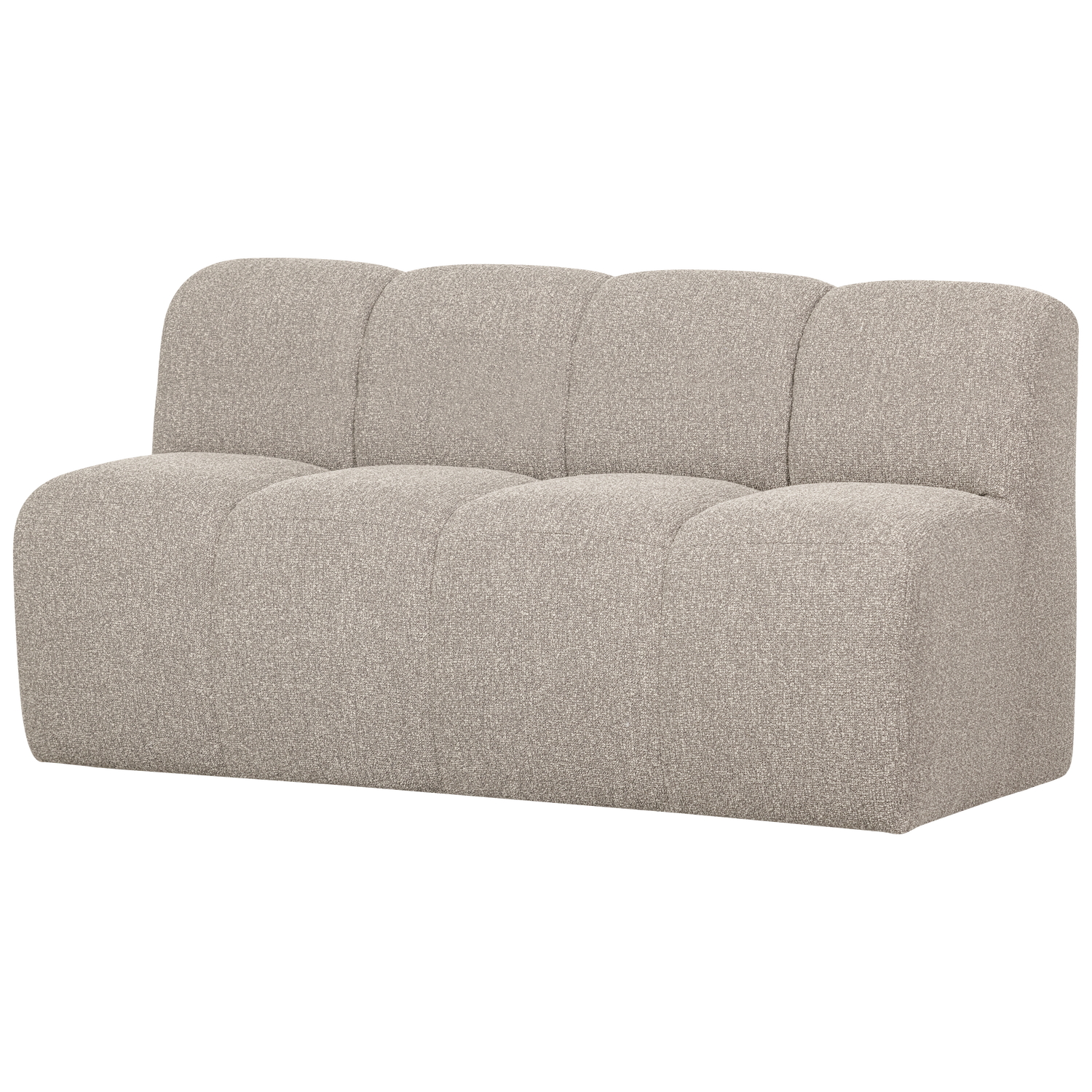 Woood Mojo Spisebænk     Ryglæn Beige Melange Bouclé Stof  164cm