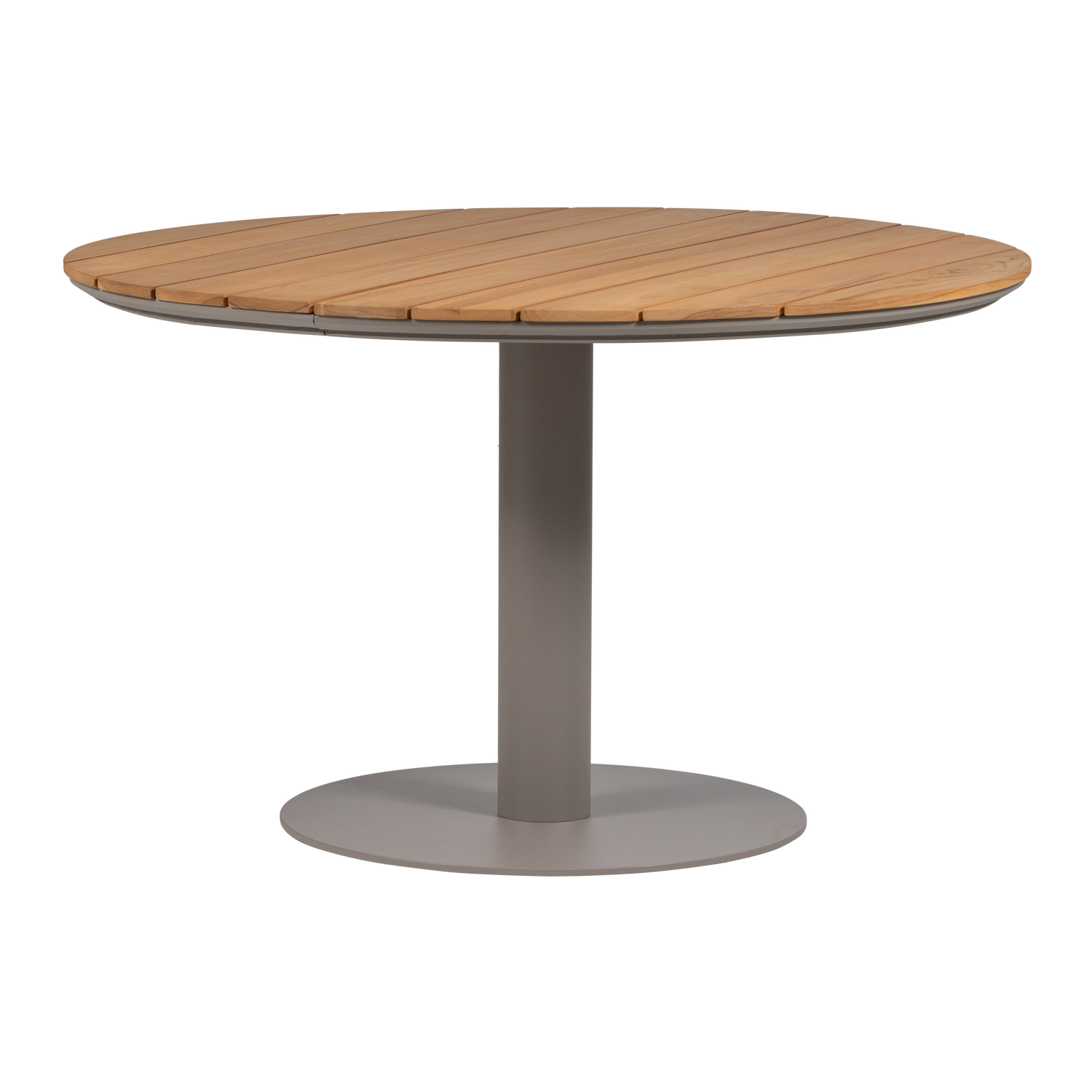 Woood Vela Havebord Rundt Aluminium Træ Natur Sand  Fsc
