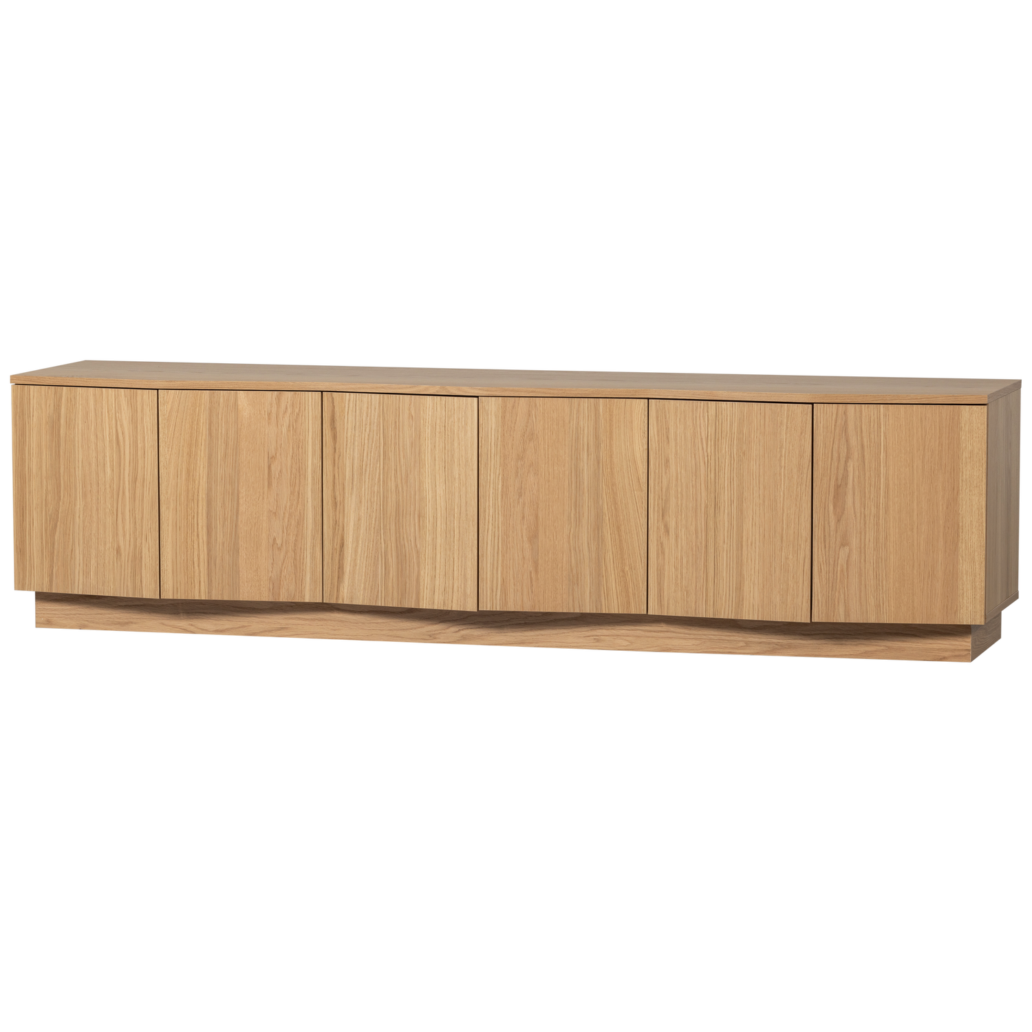 Woood Zuma Tv-bord       Låger Og   Hylder Natur Egetræsfinér Og Egetræ  200x45