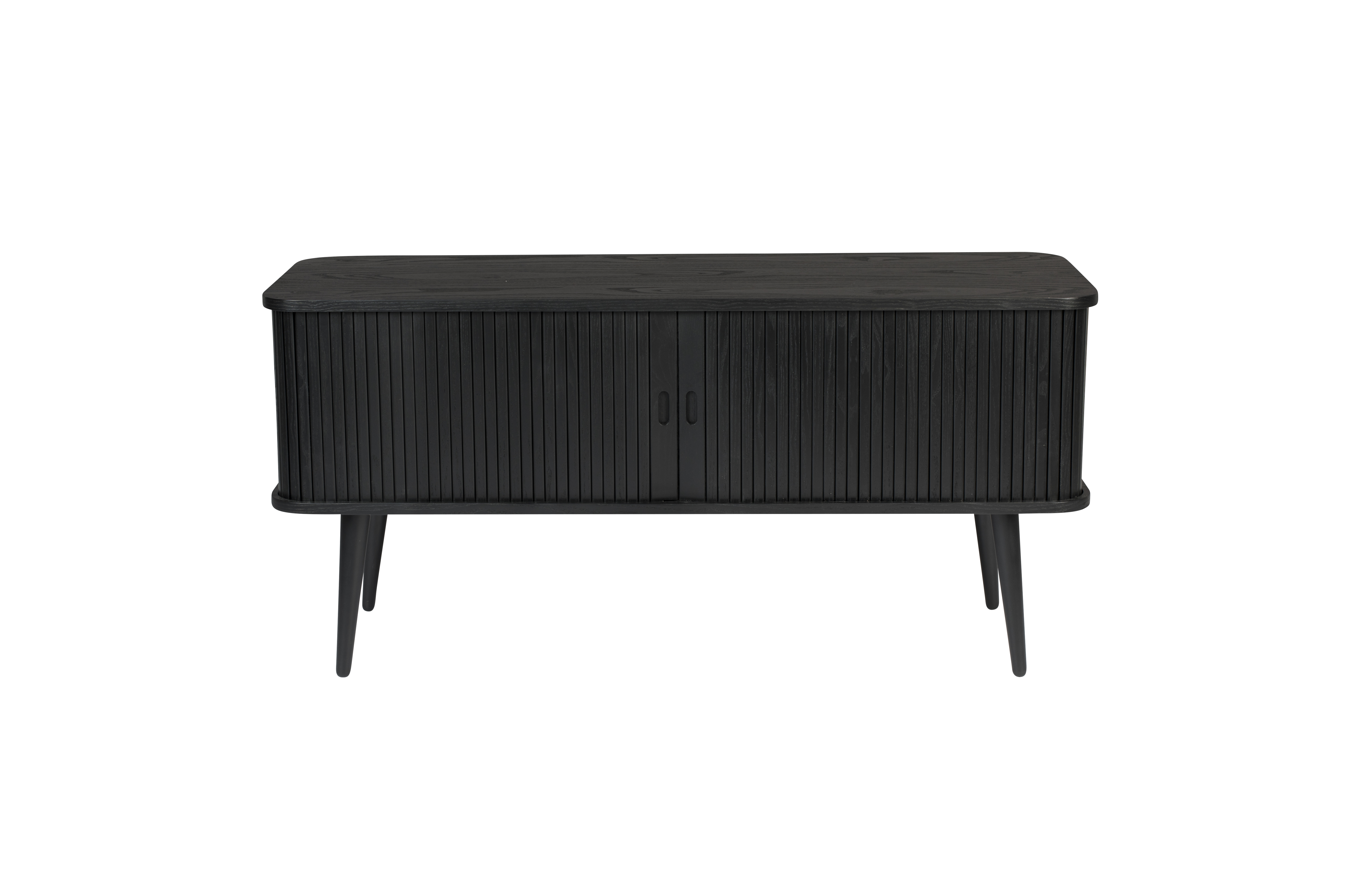 Zuiver Barbier Tv-bord       Skydelåger Sort Egefinér Og Gummitræ  120x40