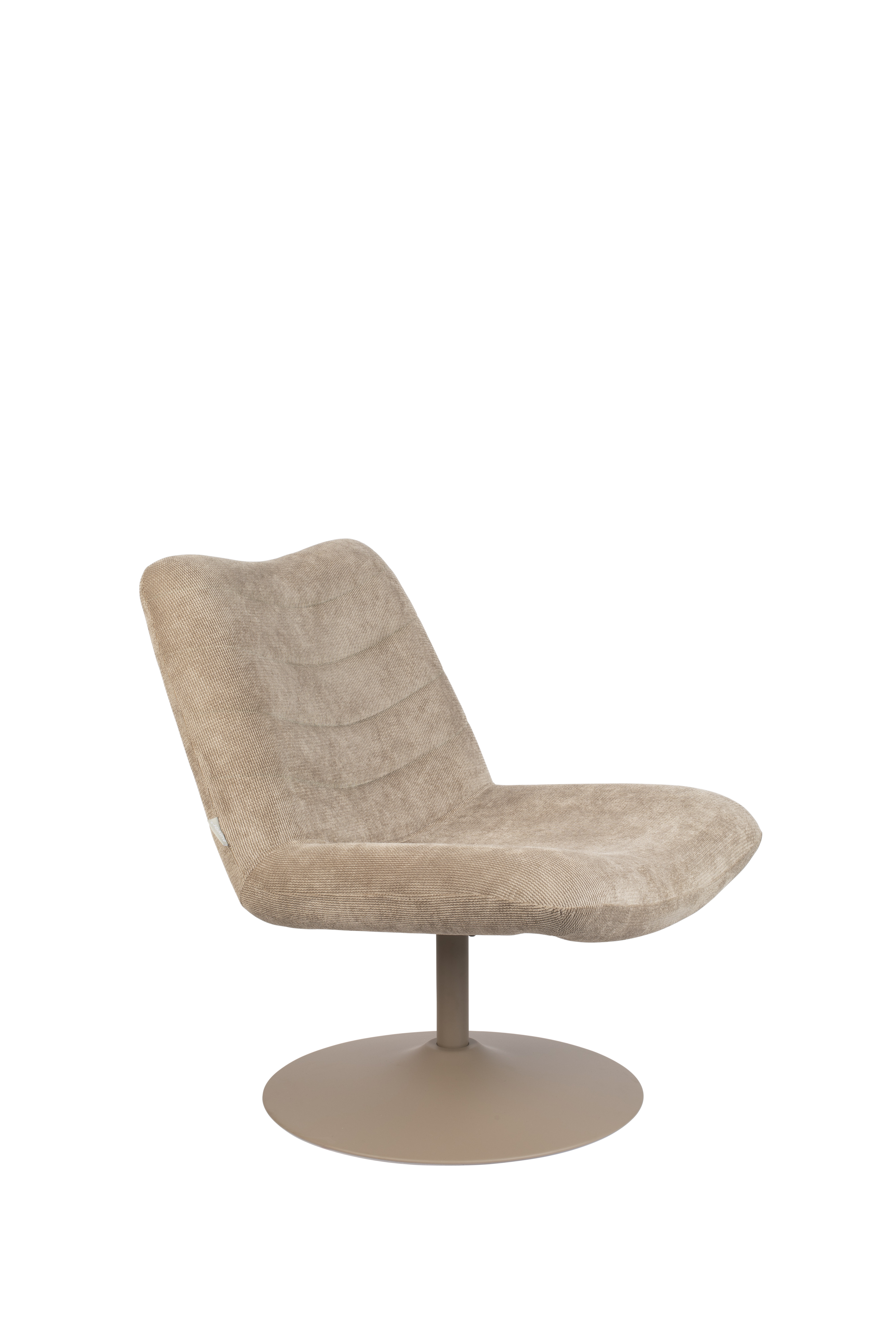 Zuiver Bubba Drejestol Beige Fløjl Polyester Nylon Og Stål
