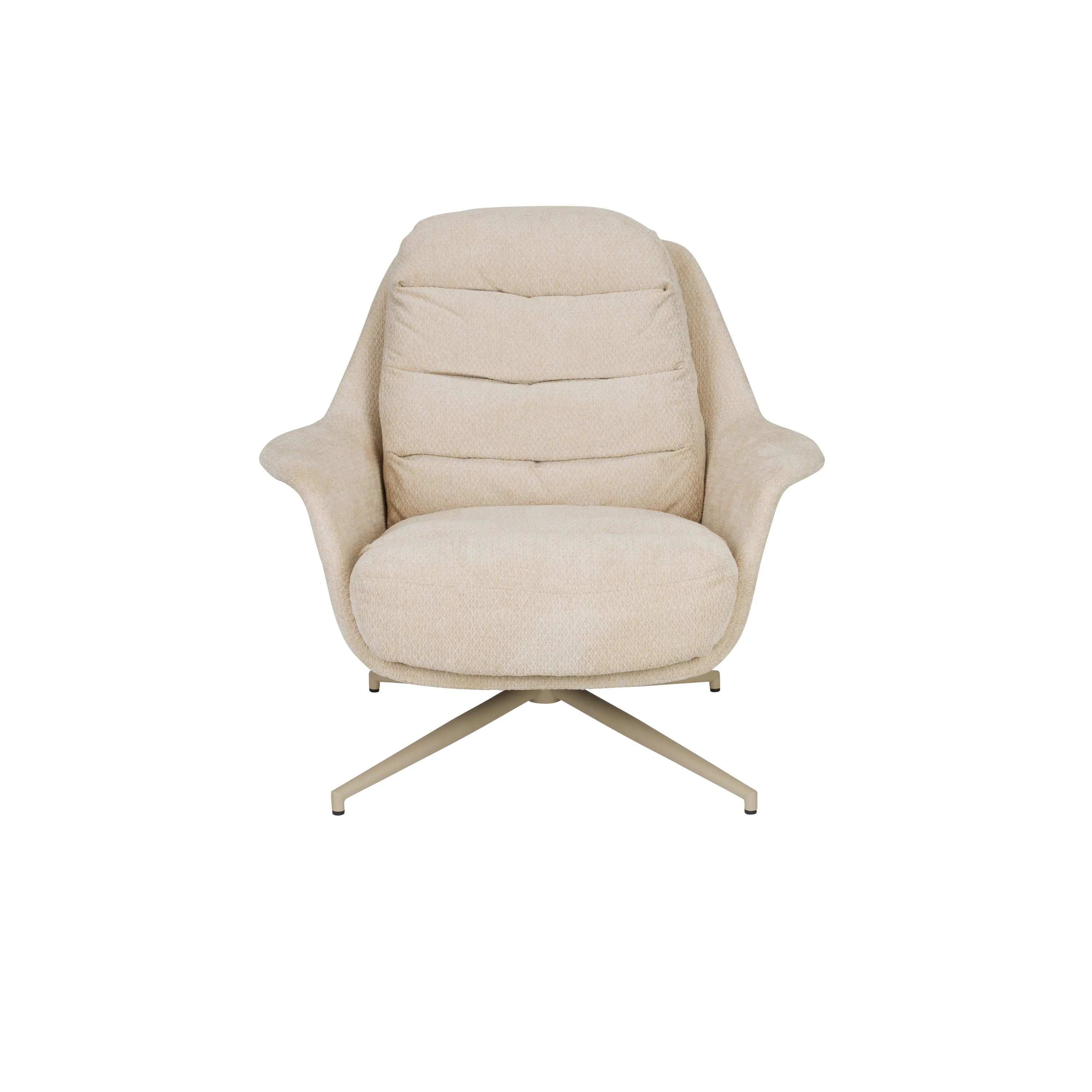 Zuiver Philly Drejestol     Armlæn Beige Polyester Og Metal