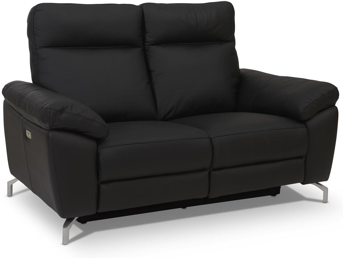 -personers Lædersofa Raymond   Hallmark Edinburgh   Sort ægte Læder 162x96x101 Cm