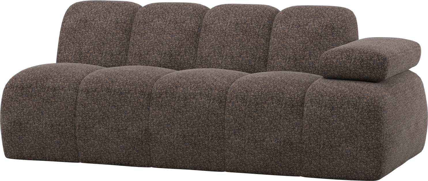-personers Modulsofa Woood Mojo   Brun Valley   Chenille  Højre Armlæn  Blød Voluminøs Struktur