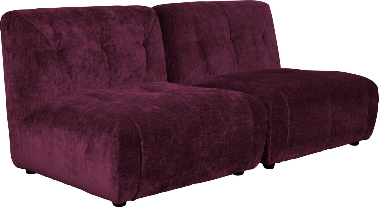 -personers Polstret Sofa Dutchbone Giada Aubergine H76ã B184ã L91 Cm