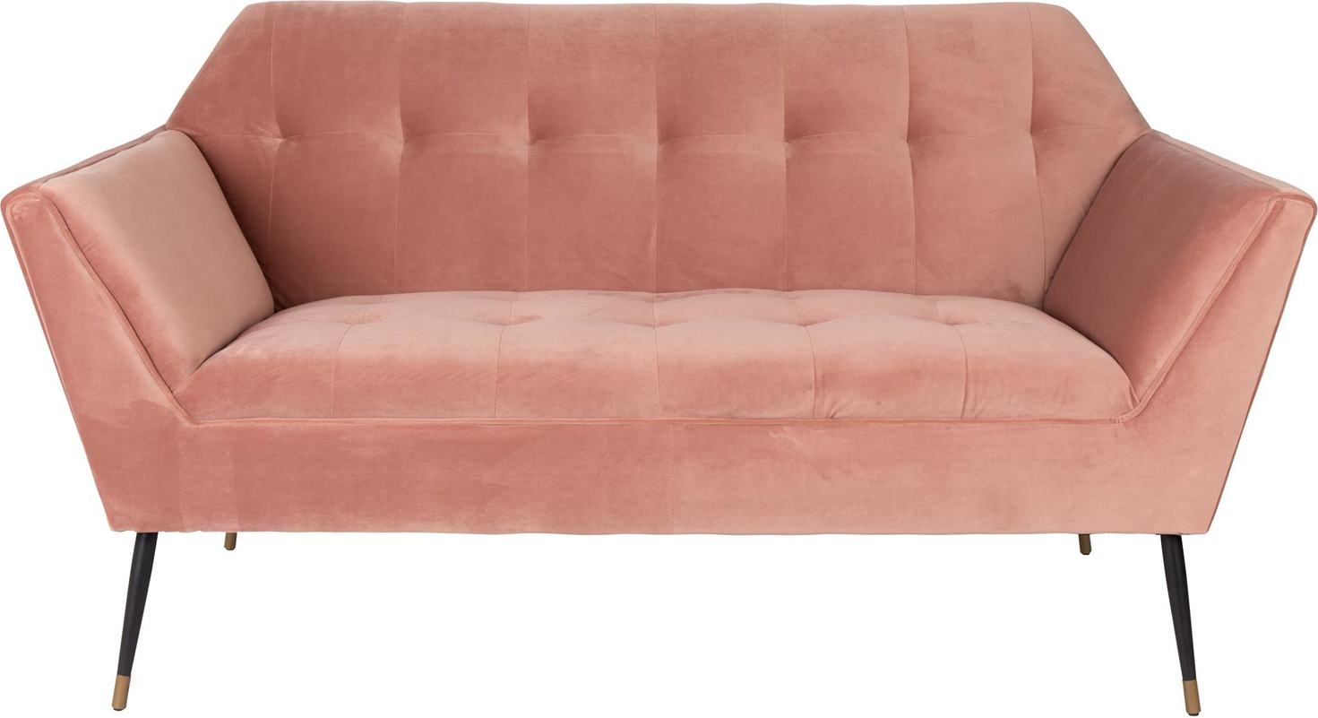 -personers Sofa Dutchbone Kate Støvet Rosa Stof H80   B148     D79 Cm