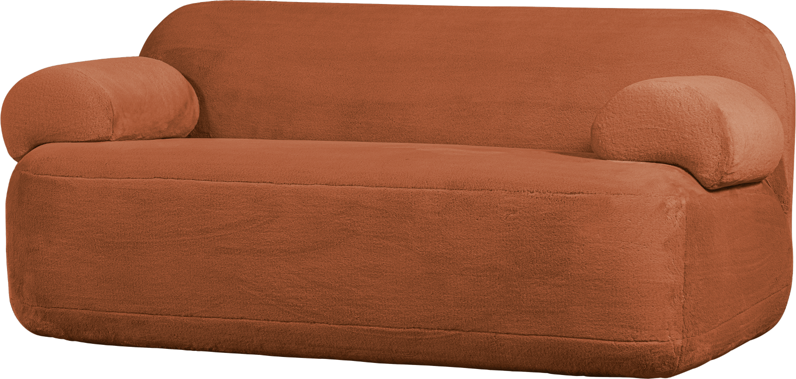 -personers Sofa Woood Jolie Rust Polyester H80xb183xd95 Cm