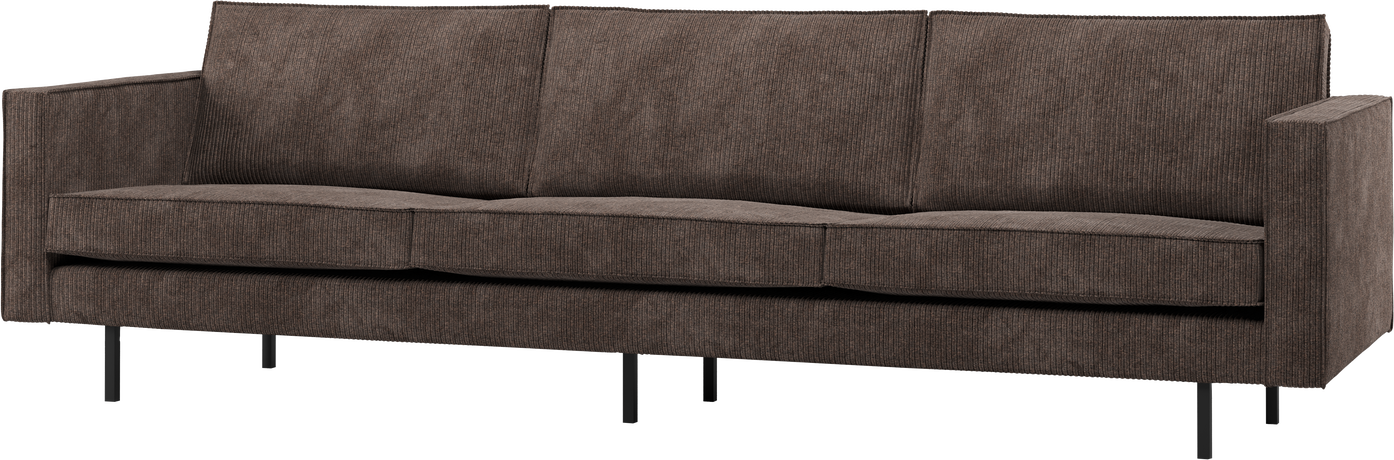-personers Sofa Woood Rodeo  Brun Ribstof Fløjlsagtig Jacquard  100  Polyester  Martindale 80 000  Højt Benstel