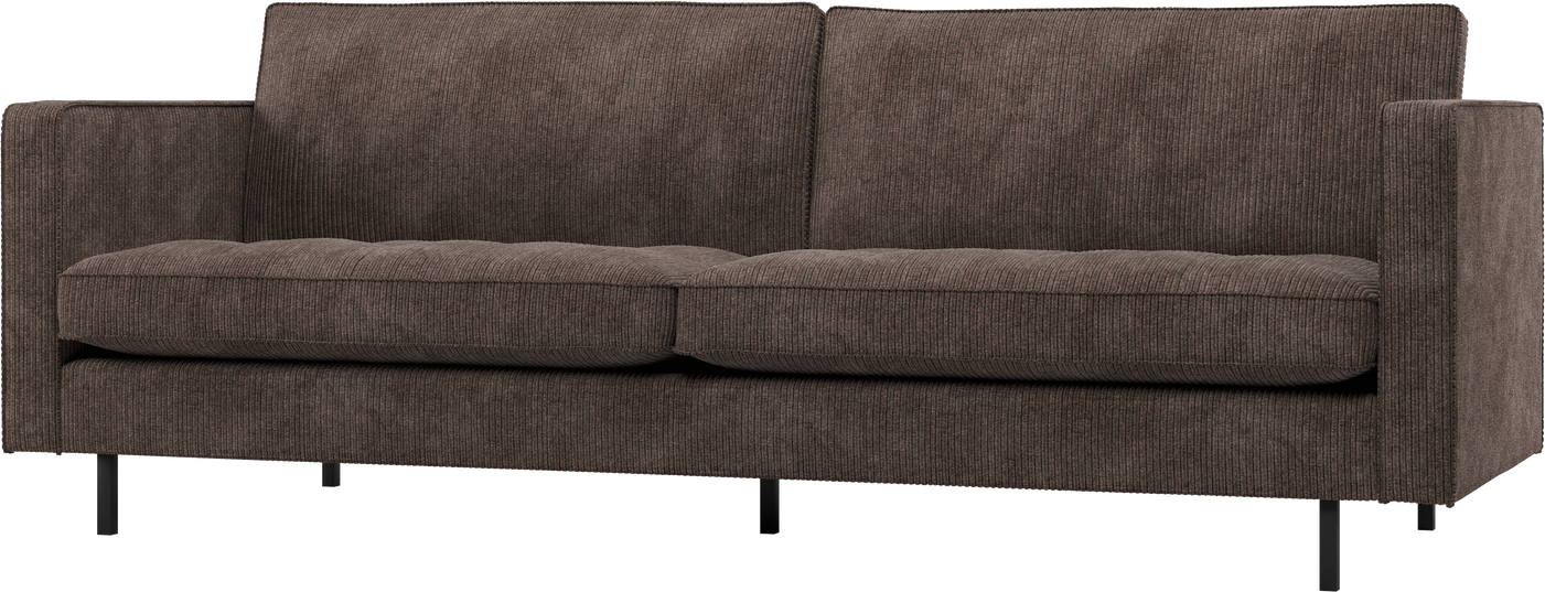 -personers Sofa Woood Rodeo Classic  Brunt Ribstof  230 Cm