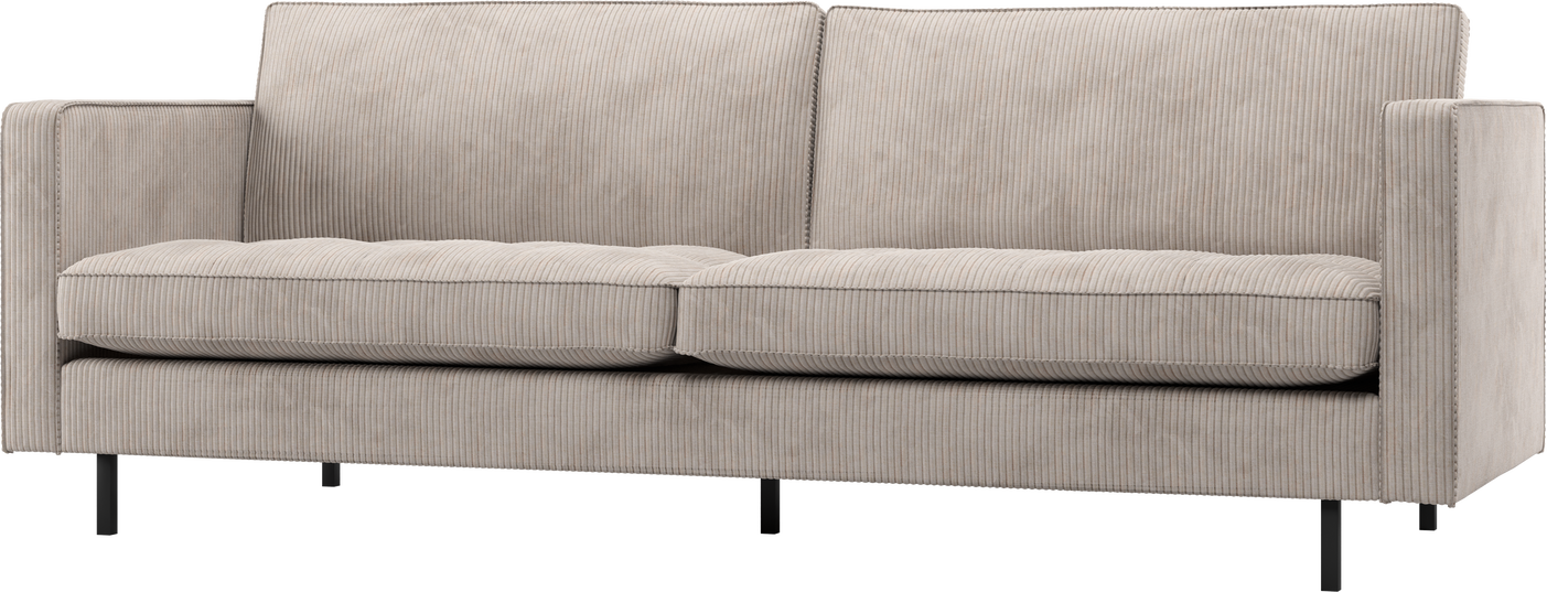 -personers Sofa Woood Rodeo Classic   Ecru Ribstof  Quiltet Sæde  H83xb230xd88 Cm