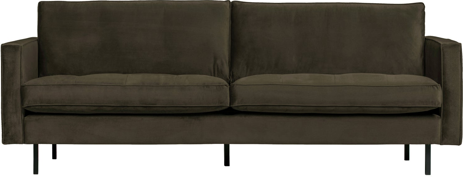 -personers Sofa Woood Rodeo Classic Mørkegrøn Jarra-velour  230 Cm  Fast Skum Og Zigzagfjedre