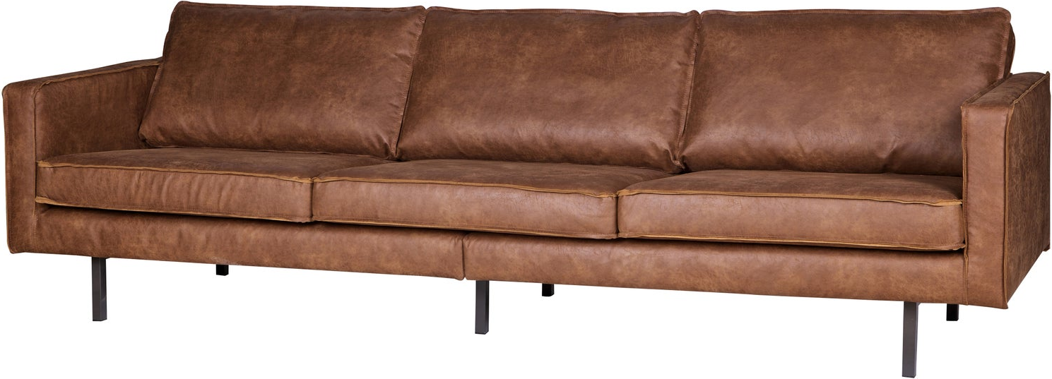 -personers Sofa Woood Rodeo Cognac Ecoleather Kunstlæder B277 D86 H85 Cm Metalben
