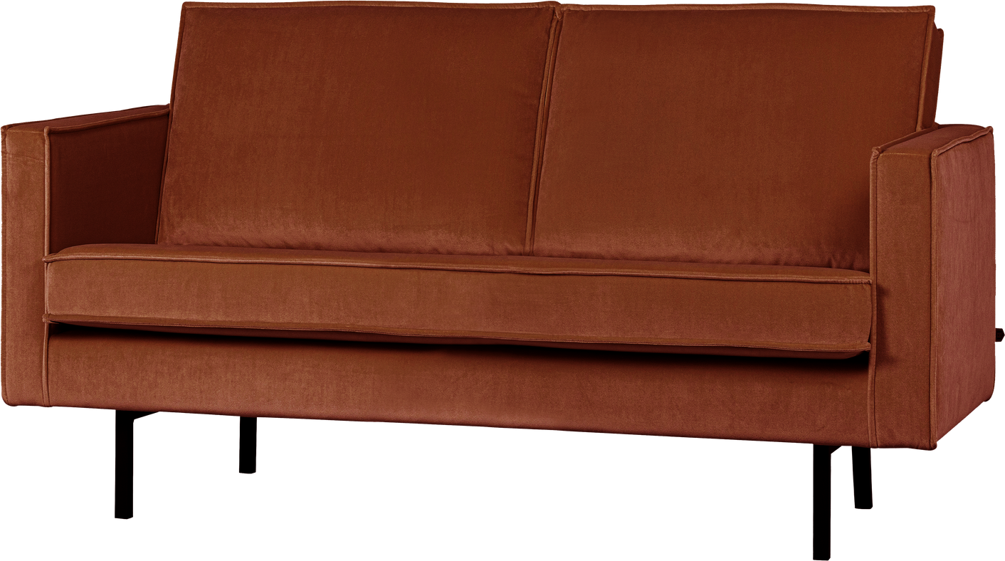 -personers Sofa Woood Rodeo  Jarra Velvet Velour Rust  150 Cm  Fast Siddekomfort  Martindale 100 000