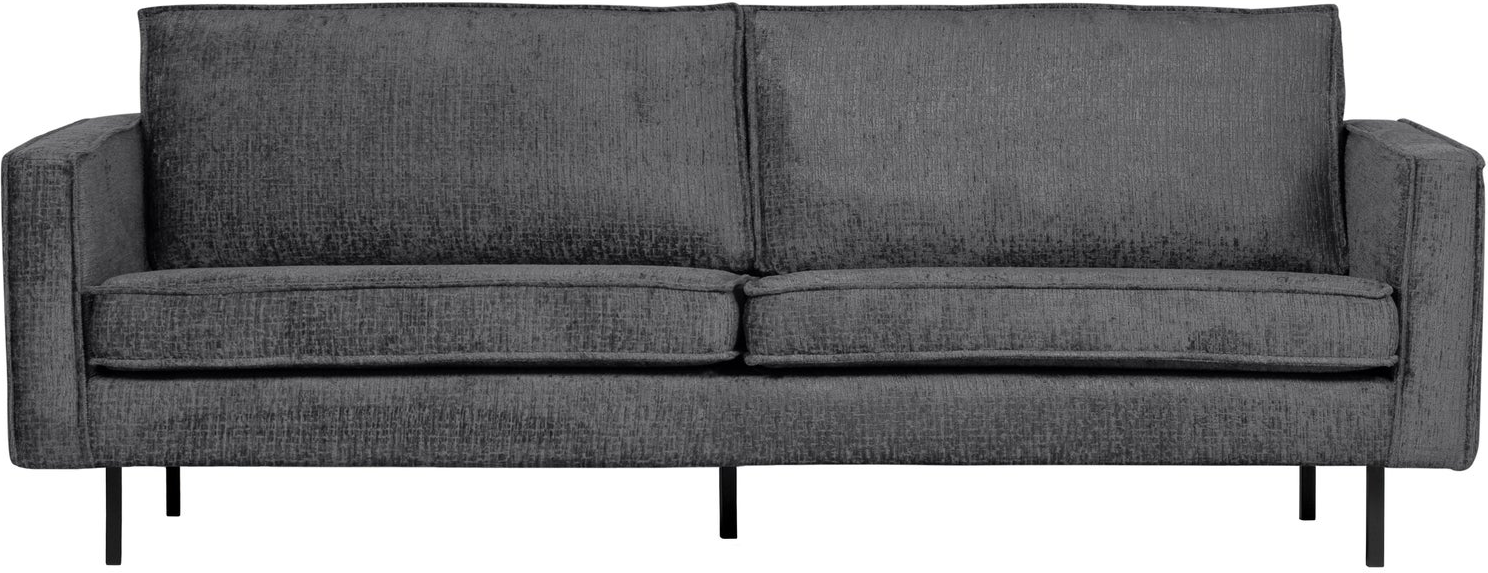 -personers Sofa Woood Rodeo  Mountain Grå Strukturvelour  Fast Siddekomfort  B190 Cm