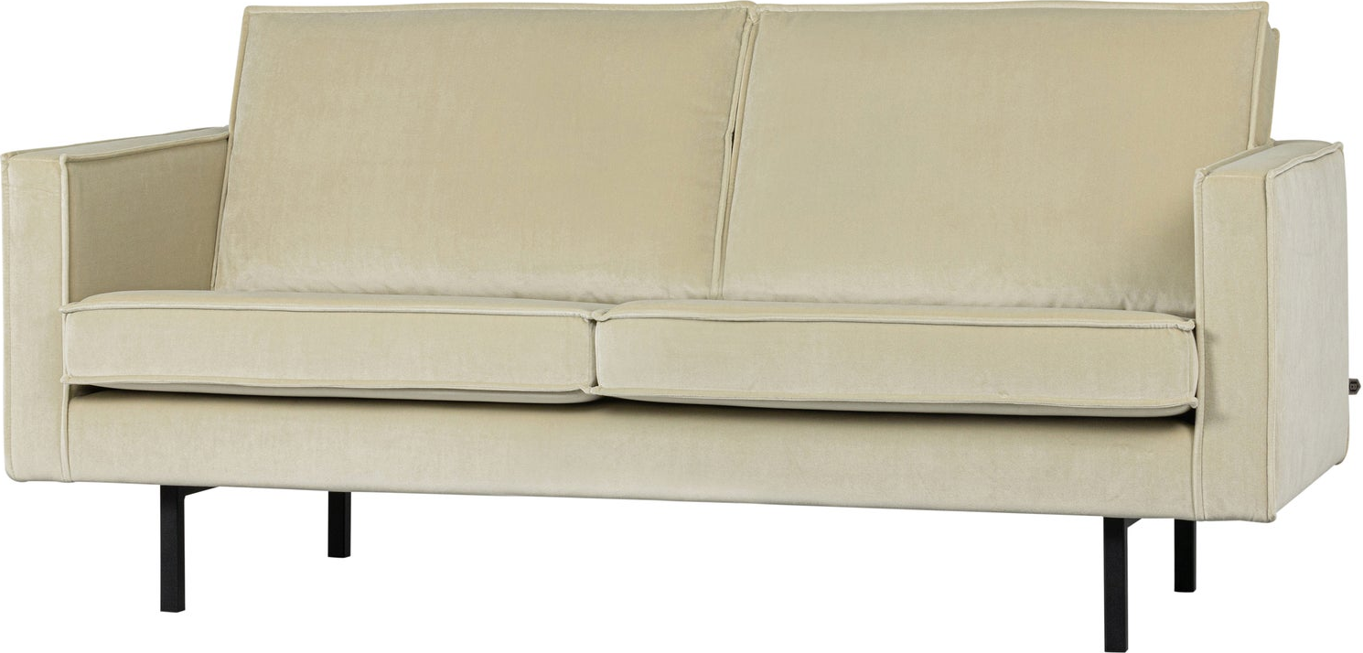-personers Sofa Woood Rodeo  Pistaciegrøn Velour 190 Cm  Fast Siddekomfort  Højt Metalstel