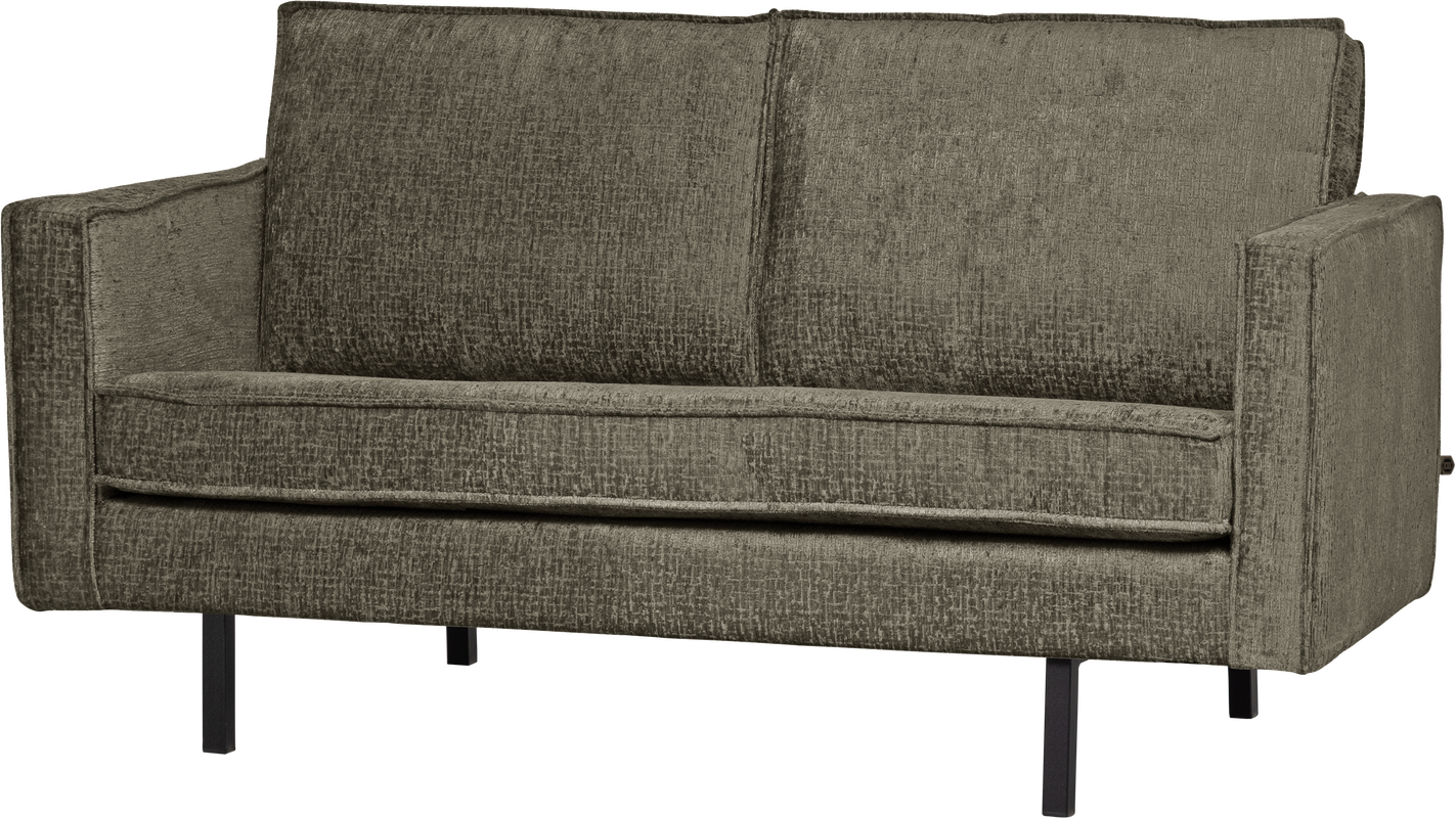-personers Sofa Woood Rodeo Strukturvelour Frost  Kompakt B150 Cm  Slankt Højbenstel