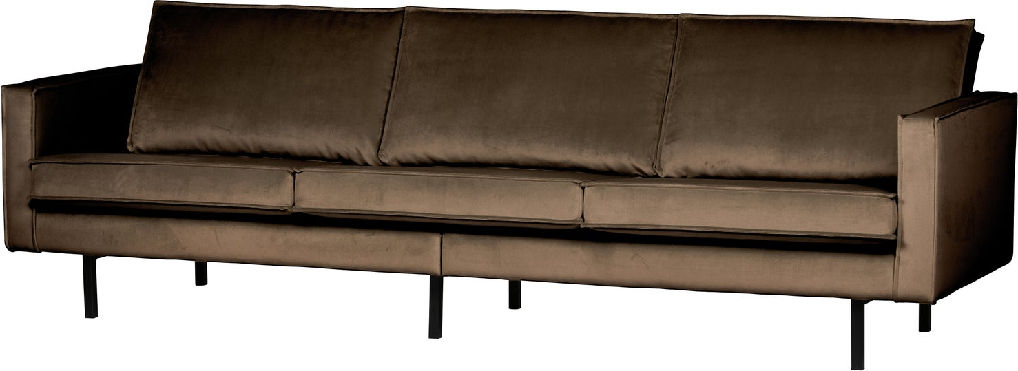 -personers Sofa Woood Rodeo Velour Taupe B277   D86   H85 Cm Slidstærk