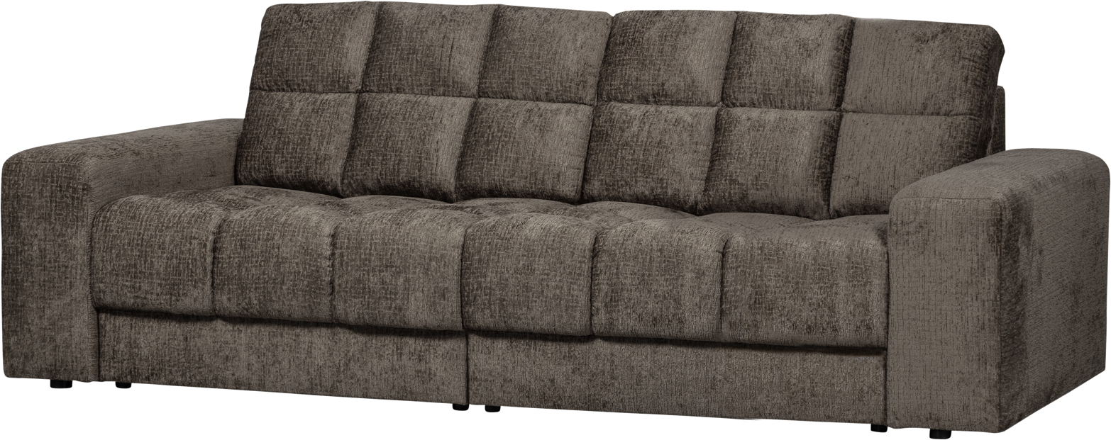 -personers Sofa Woood Second Date Gråt Velour 226x99 Cm
