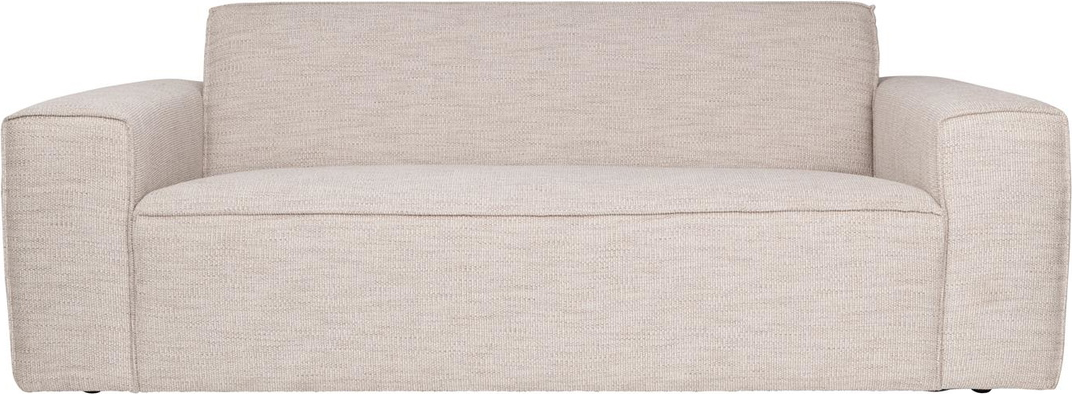 -personers Sofa Zuiver Bor Lysgrå Stof Med Pu-skum Komfort   B200   D94   H74 Cm