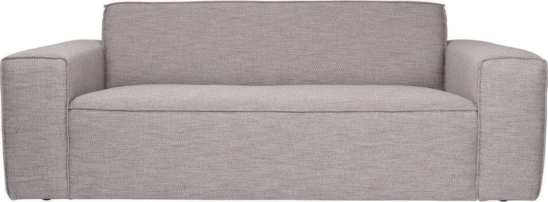-personers Sofa Zuiver Bor Stengrå Stof 200 Cm   Elegant Robust Komfort Pu-skum
