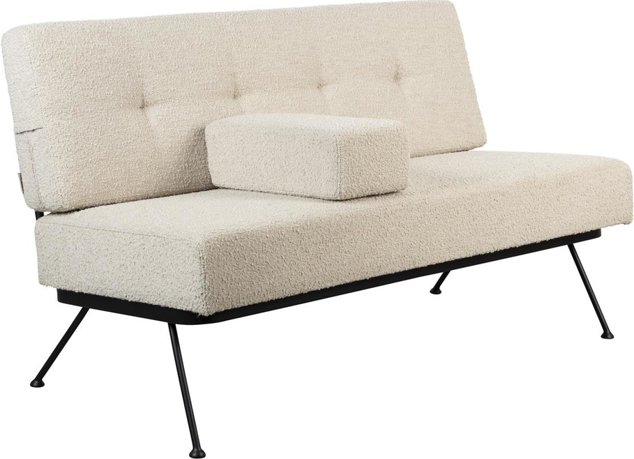 -personers Sofa Zuiver Bowie Lysgrå Stof 135 Cm Bred