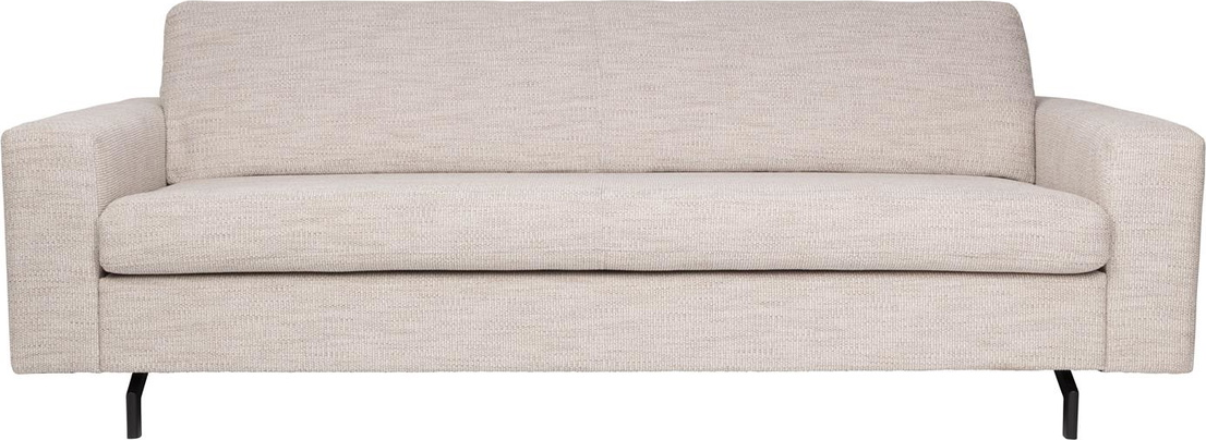 -personers Sofa Zuiver Jean   Lysgrå Stof B204   D90   H80 Cm