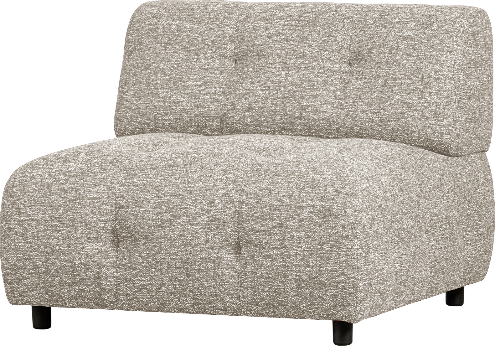 -sæders Modulær Sofa Woood Louis Grov Melange Lysegrå
